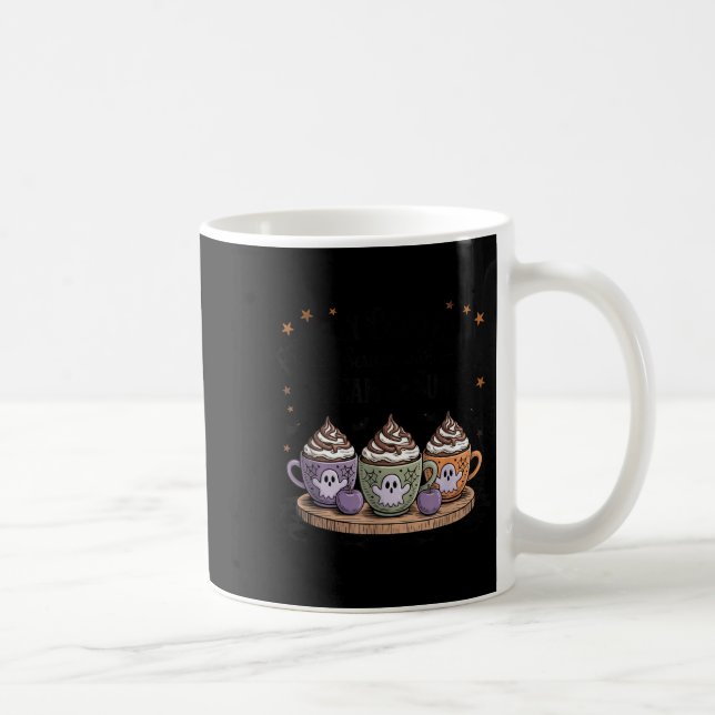 Retro Freshly Boo'd Coffee Lovers Boujee Ghost Hal Coffee Mug (Right)