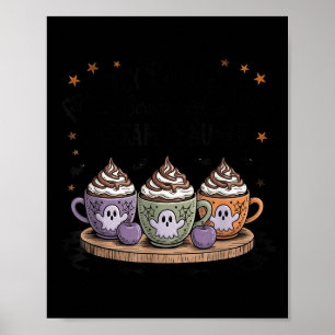 Retro Freshly Boo'd Coffee Lovers Boujee Ghost Hal Poster
