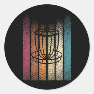 Retro Frisbee Disc Golf _6 Classic Round Sticker