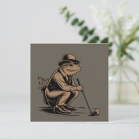 Retro Frog Funny Retro Frog Golf Lover