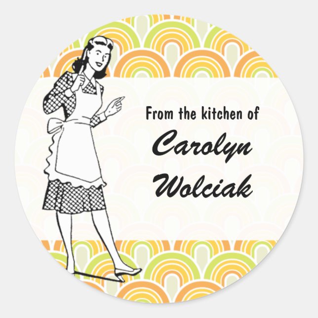 Retro "From the Kitchen" (Citrus) Sticker (Front)