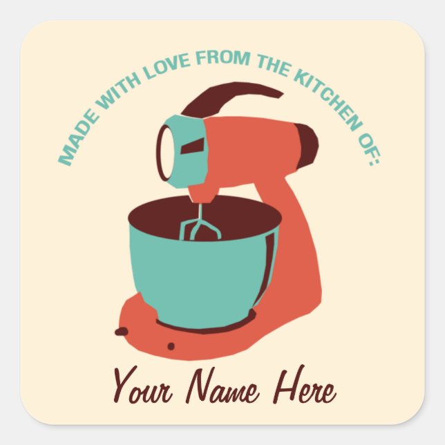 Retro 'From the Kitchen of' stickers (Front)