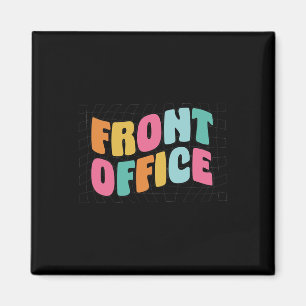 Retro Front Office Chequered Admin Team First Day Magnet