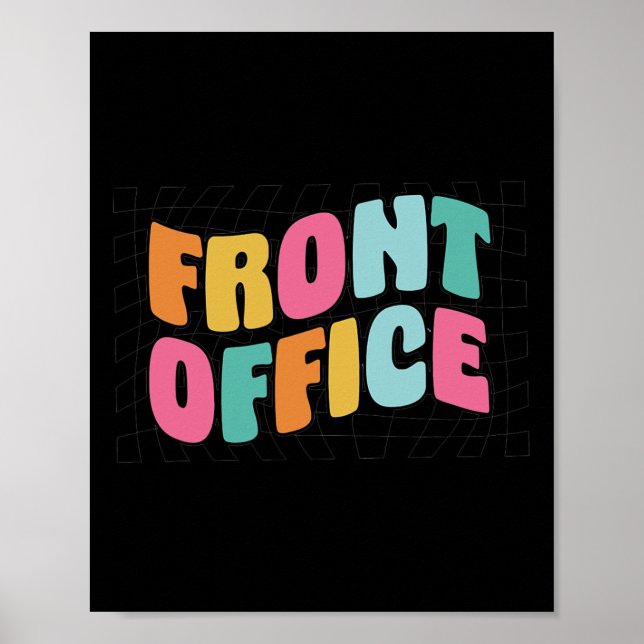 Retro Front Office Chequered Admin Team First Day  Poster (Front)