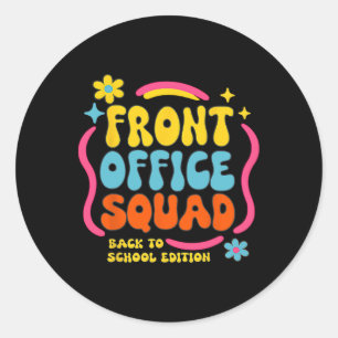 Retro Front Office Squad Ck To School Edition Staf Classic Round Sticker