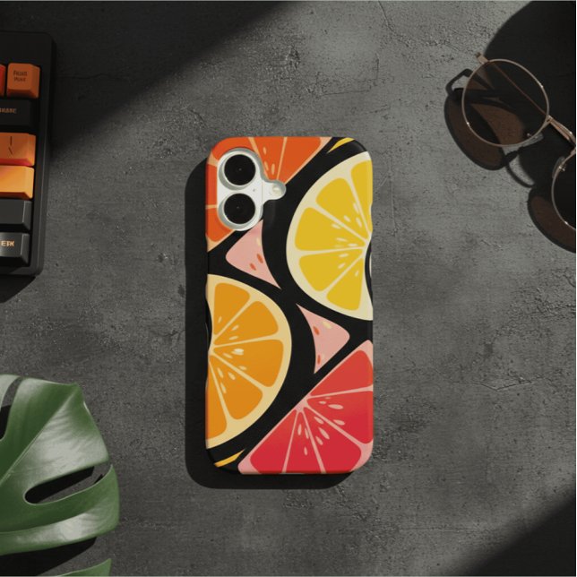 Retro Fruit Waves iPhone 16 Case (Creator Uploaded)