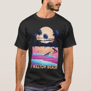 Retro Ft Walton Beach Florida Souvenir Surf T-Shirt