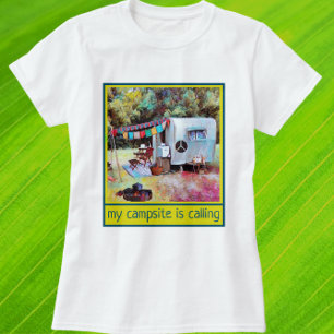 Retro Fun and Vintage Vibe Camper Trailer T-Shirt