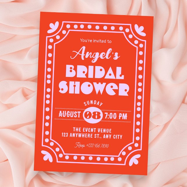 Retro fun bridal shower invitation (Creator Uploaded)