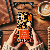 Retro Fun Brown Floral Inspirivity Girly Name