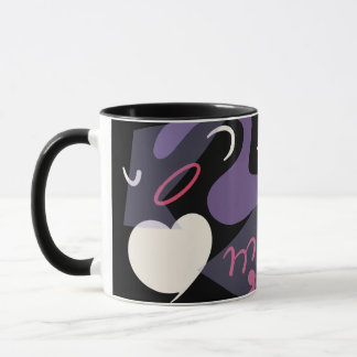 Retro fun colorful mug tea coffee