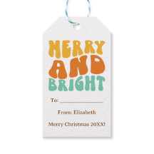 Retro Fun Cute Merry and Bright Christmas Holiday