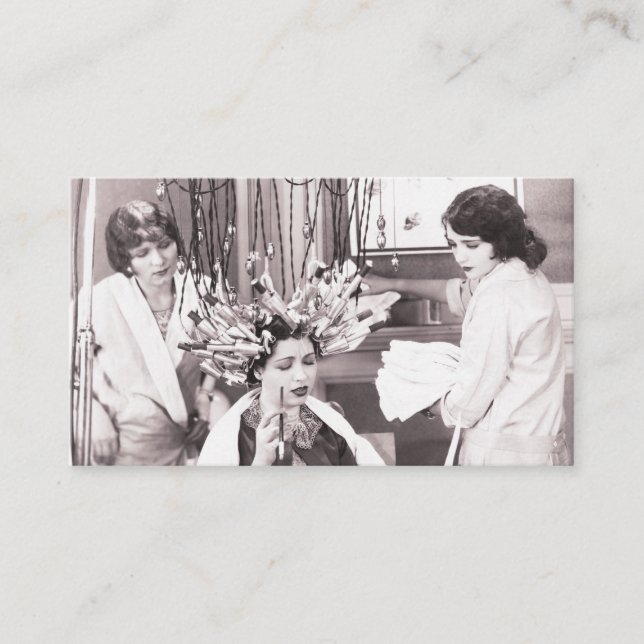 Retro Fun Hair Salon Appointment Card (Front)