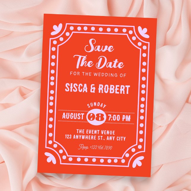 Retro fun Wedding Save The Date (Creator Uploaded)