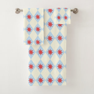Retro Funhaus Circus Star Diamond Bath Towel Set