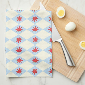 Retro Funhaus Circus Star Diamond Tea Towel