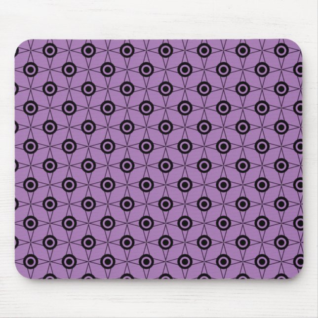 Retro Funk Geometric Mousepad, Lavender Mouse Pad (Front)