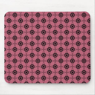 Retro Funk Geometric Mousepad, Pink Mouse Pad