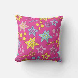 Retro Funky cartoon Pop Art Stars Memphis 80s Cushion
