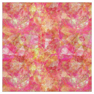 Retro Funky Cool Modern Polygon Mosaic Pattern Fabric