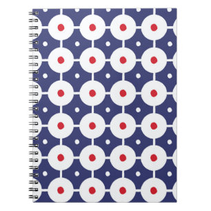 Retro Funky Seamless Vintage Design Notebook