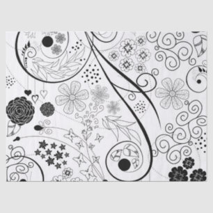 Retro Funky Trendy Pattern Tissue Paper