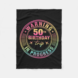 Retro Funny 50 Year Old 50th Birthday Trip In Fleece Blanket