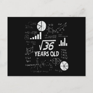 Retro Funny 6th Birthday Math Nerd Gift for Kids Postcard