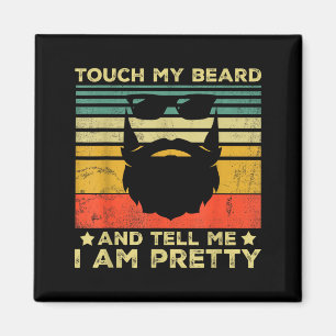 Retro Funny Beard Quote Gift For Bearded Men And L Magnet