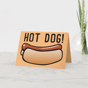 RETRO FUNNY BIRTHDAY CARDS, HOT DOG! CARD