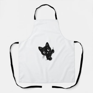 Retro Funny Cat Halloween Costume For Women Men Ki Apron