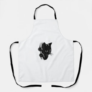 Retro Funny Cat Halloween Costume For Women Men Ki Apron