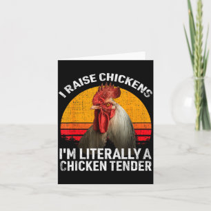 Retro Funny Chicken Lover Gift – I Raise Chickens  Card