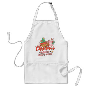 Retro Funny Christmas Calories Don’t Count  Standard Apron