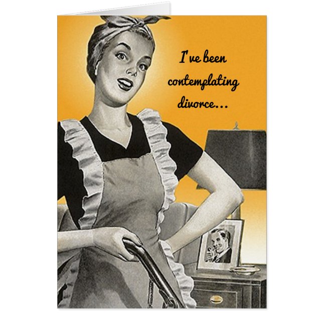 Retro funny contemplating divorce new free time ? (Front)