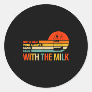 Retro Funny Dad Quote Design Gift For Father’s Day Classic Round Sticker