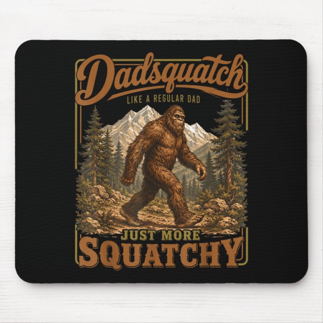 Retro funny dadsquatch sasquatch dad father's day  mouse pad (Front)
