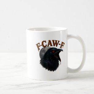 Retro Funny F Caw F Crow And Bird Moon Coffee Mug