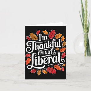 Retro Funny Fall Thanksgiving I’m Thankful I’m Not Card