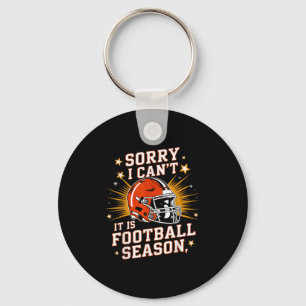 Retro Funny Game Day Sorry I Can't It Is Football  Key Ring