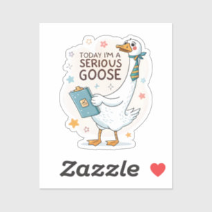 Retro Funny Goose Sticker – Vintage Meme Vinyl Dec