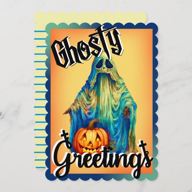 Retro Funny Halloween Cards (Front/Back)