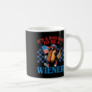 Retro Funny Its A Bad Day To Be A Wiener Hot Dog 4 Coffee Mug