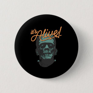 Retro Funny It's Alive Frankenstein Monster Spooky 6 Cm Round Badge