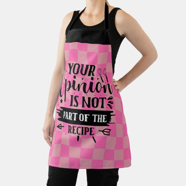 Retro Funny Kitchen Saying Pink Apron (Insitu)