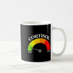 Retro funny low cortisol levels v meme coffee mug