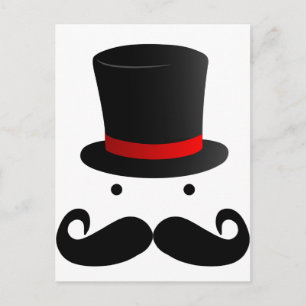 Retro Funny Moustache Moustache Man Gent Postcard