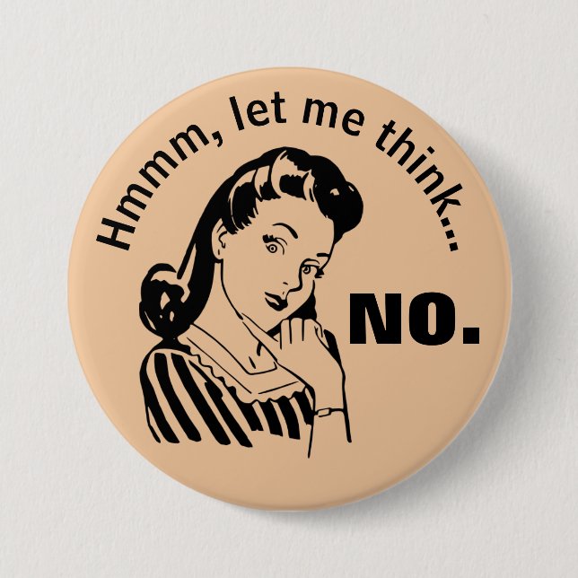 Retro Funny No Button (Front)