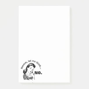 Retro Funny No Post-it Notes