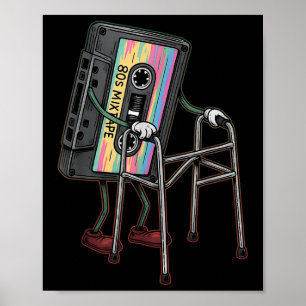 Retro Funny Old Cette Tape Walker Never Forget Flo Poster